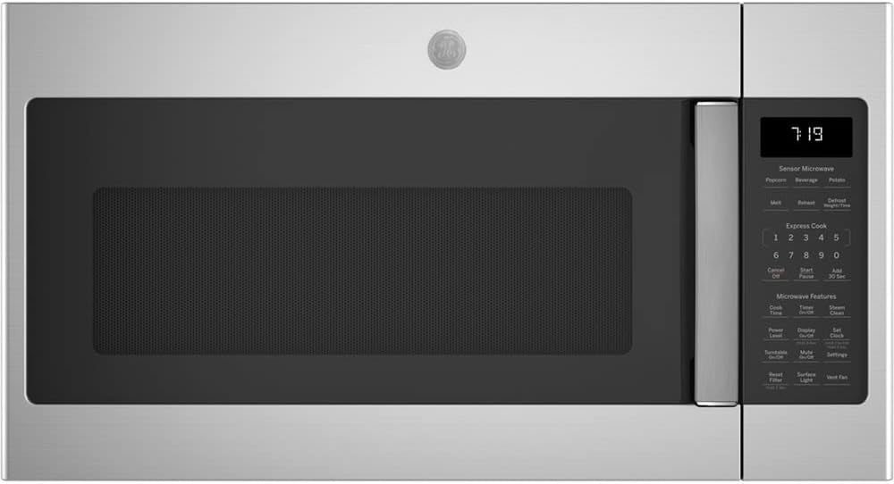 GE JVM7195SKSS 1.9 Cu Ft Over-the-Range Microwave, CPS Warranty, Stainless Steel