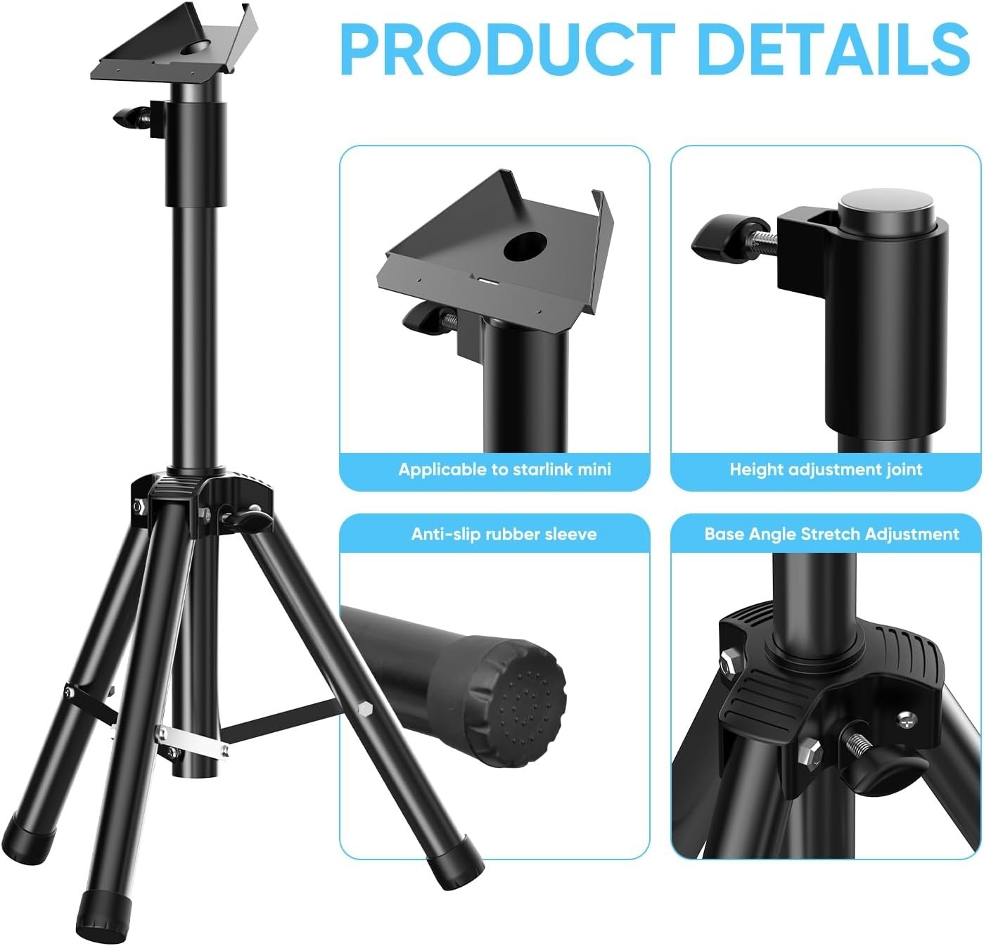 Tripod Bracket for Starlink Mini w/ Adapter Adjustable Portable RV Camping V4