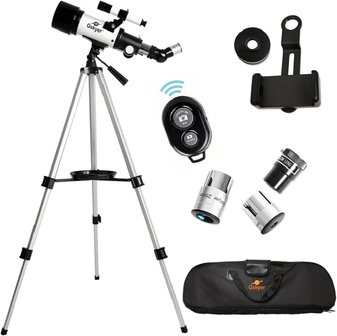 Gskyer Telescope 70 mm Aperture 400mm AZ Mount Astronomical Refracting Telescope