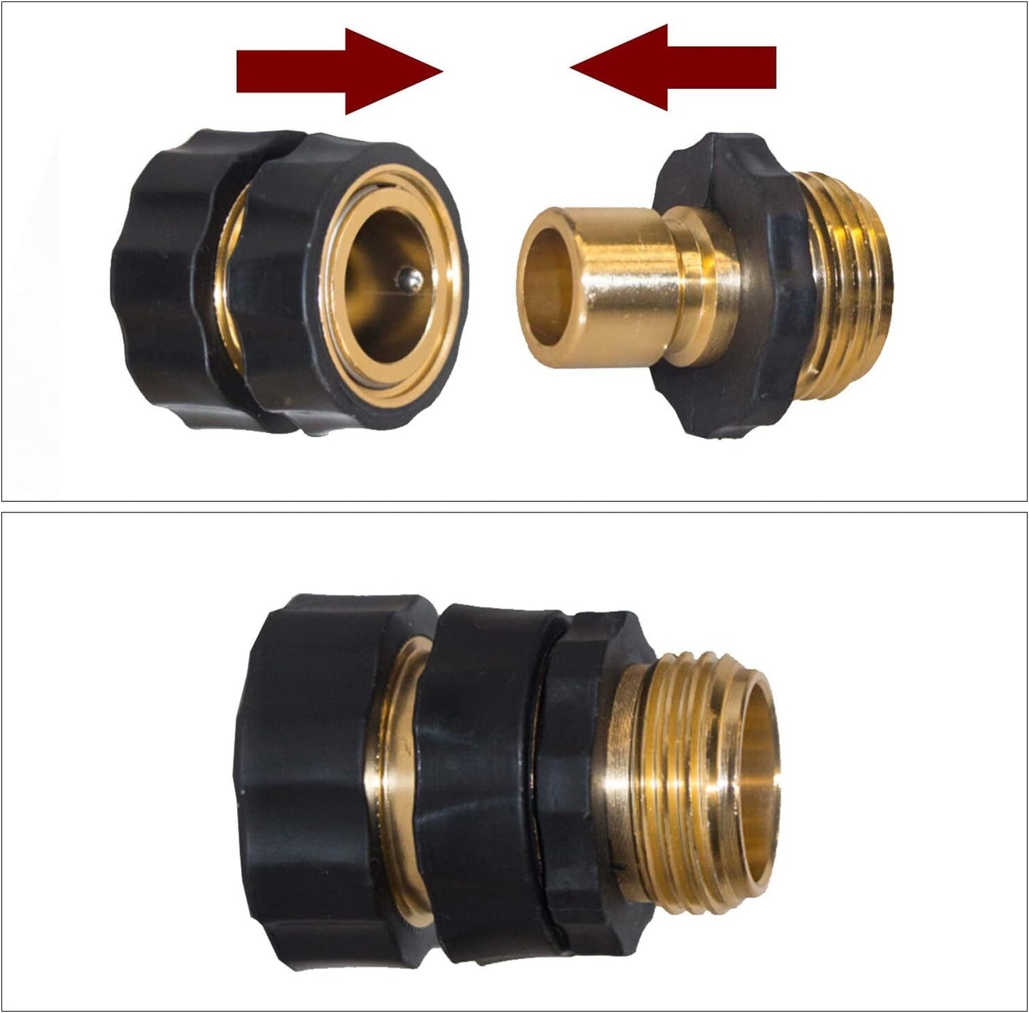 Garden Hose Quick Connector 34 Male Female Fitting Quick Connector 3set