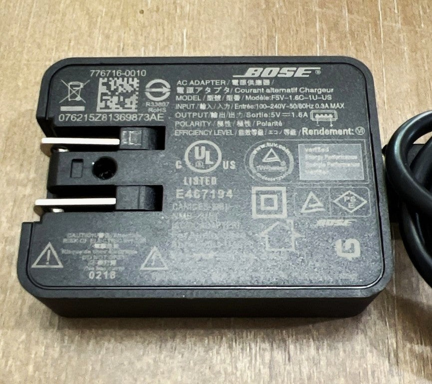 BOSE 5V 1.6A AC Adapter Charger F5V-1.6C-1U-US USB Soundlink Mini I Wall Charger