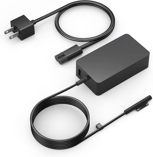 65W Charger for Microsoft Surface Pro 9/8..4/3/X Laptop 5/Studio/Go/Book + Case