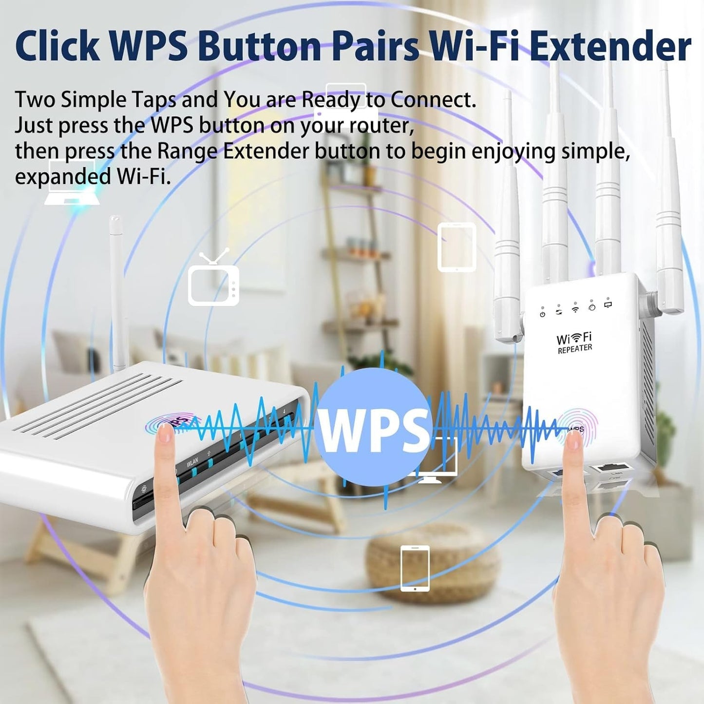 300M 8000 Wifi Extender Range Signal Booster Repeater 5 Modes Up to SqFt