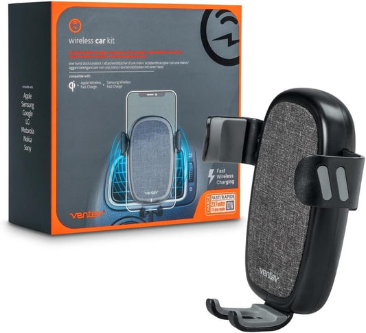 10W Ventev Wireless Car Mount Kit Qi Dark Grey Car Holders Mounts