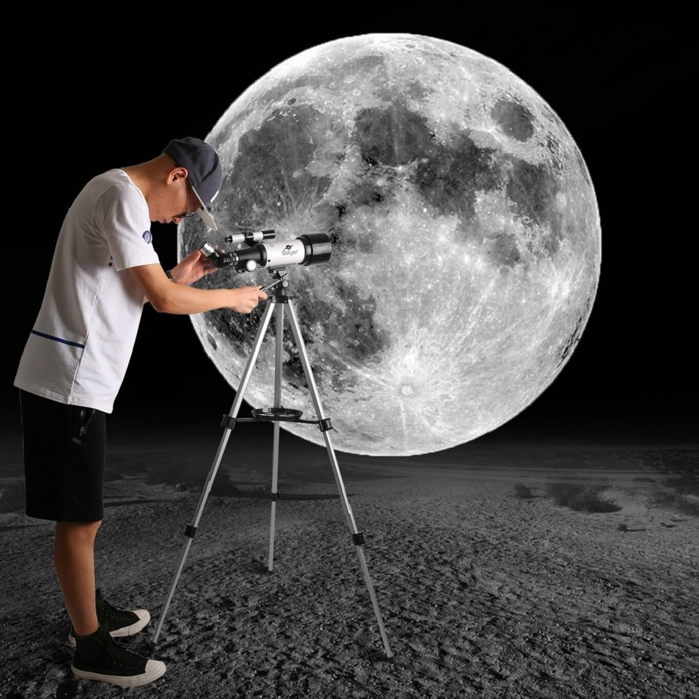 Gskyer Telescope 70 mm Aperture 400mm AZ Mount Astronomical Refracting Telescope