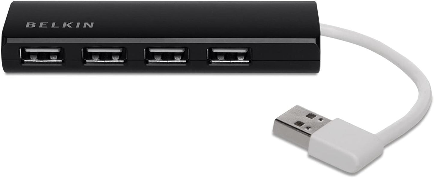 F4U042BT Belkin UltraSlim Travel Hub 4Port Ultra Slim Black