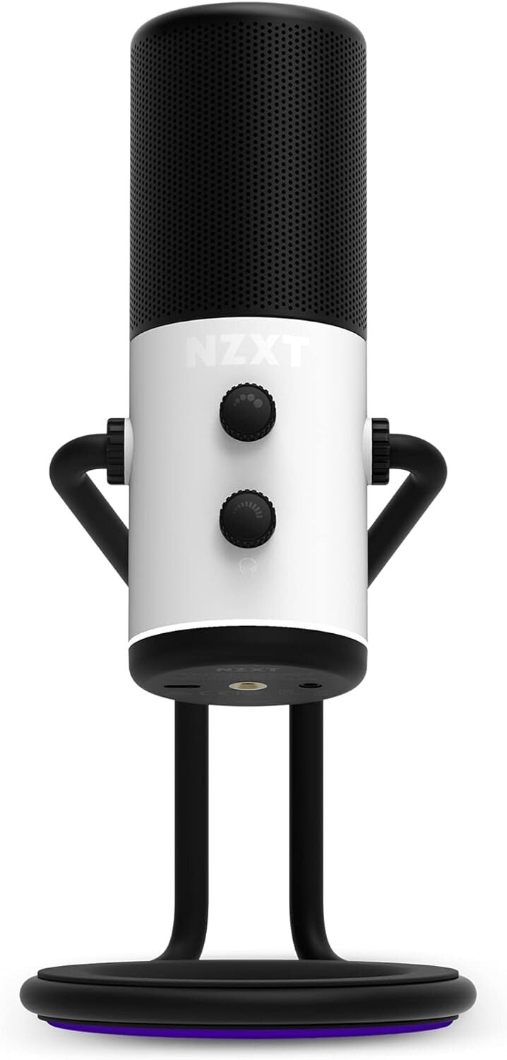 NZXT AP-WUMIC-W1 Capsule Cardioid Streaming Gaming Podcasting Microphon