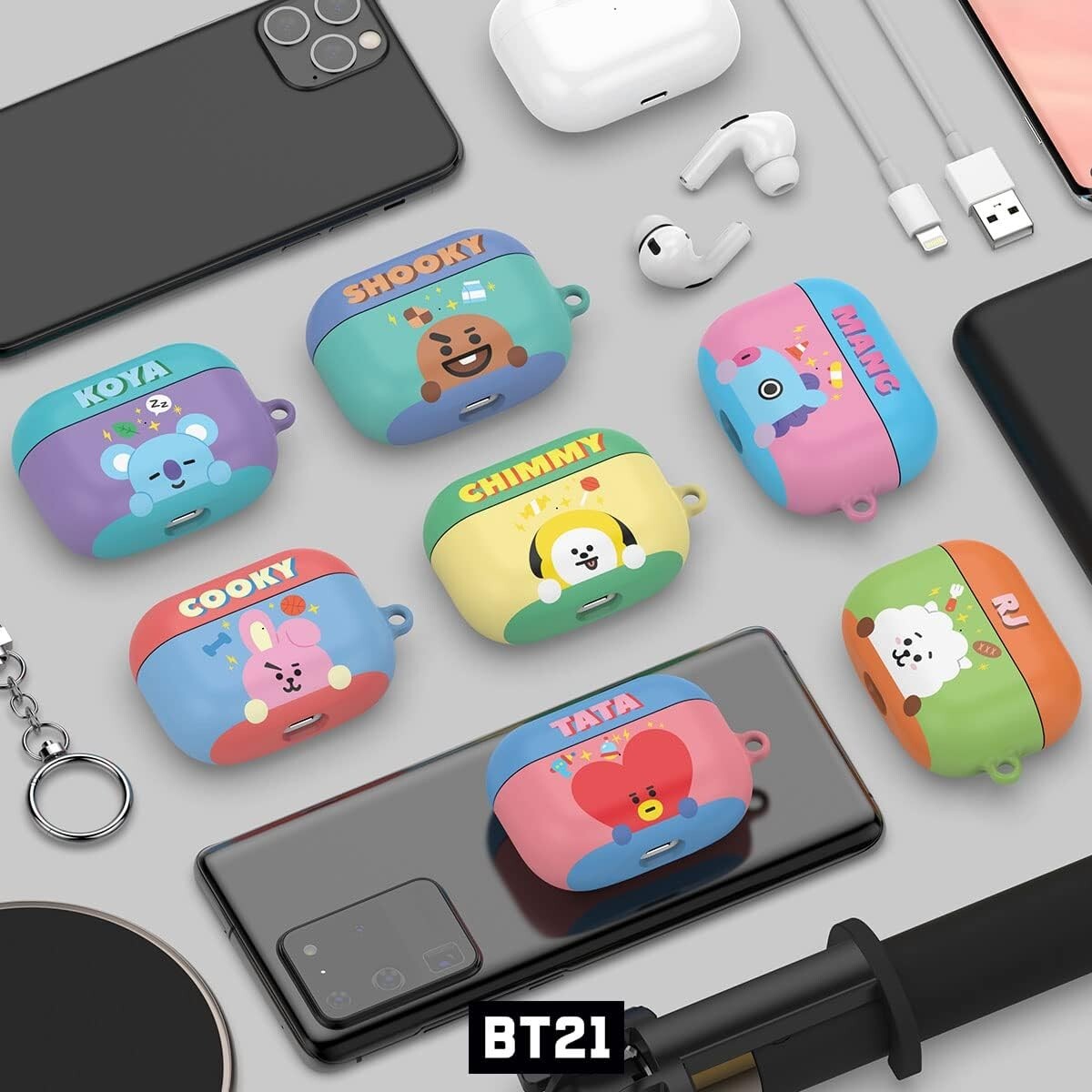 BT21 Official Merchandise Designed Airpods Pro Cover Protective Hard