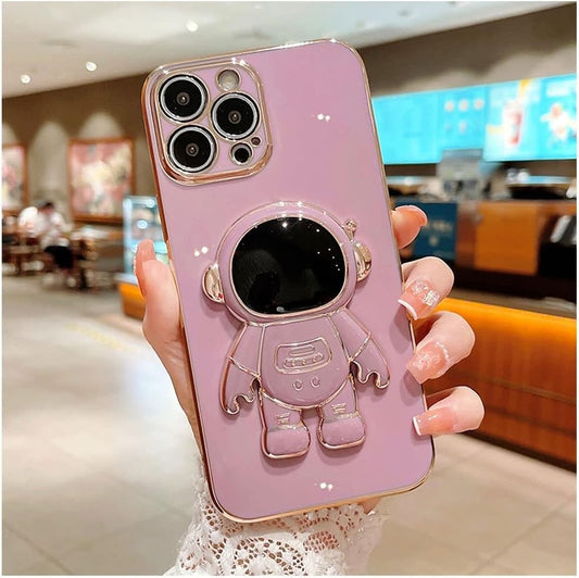 Astronaut Case for iPhone 12 Pro 6.1" – Purple, Kickstand, TPU Bumper - OEM