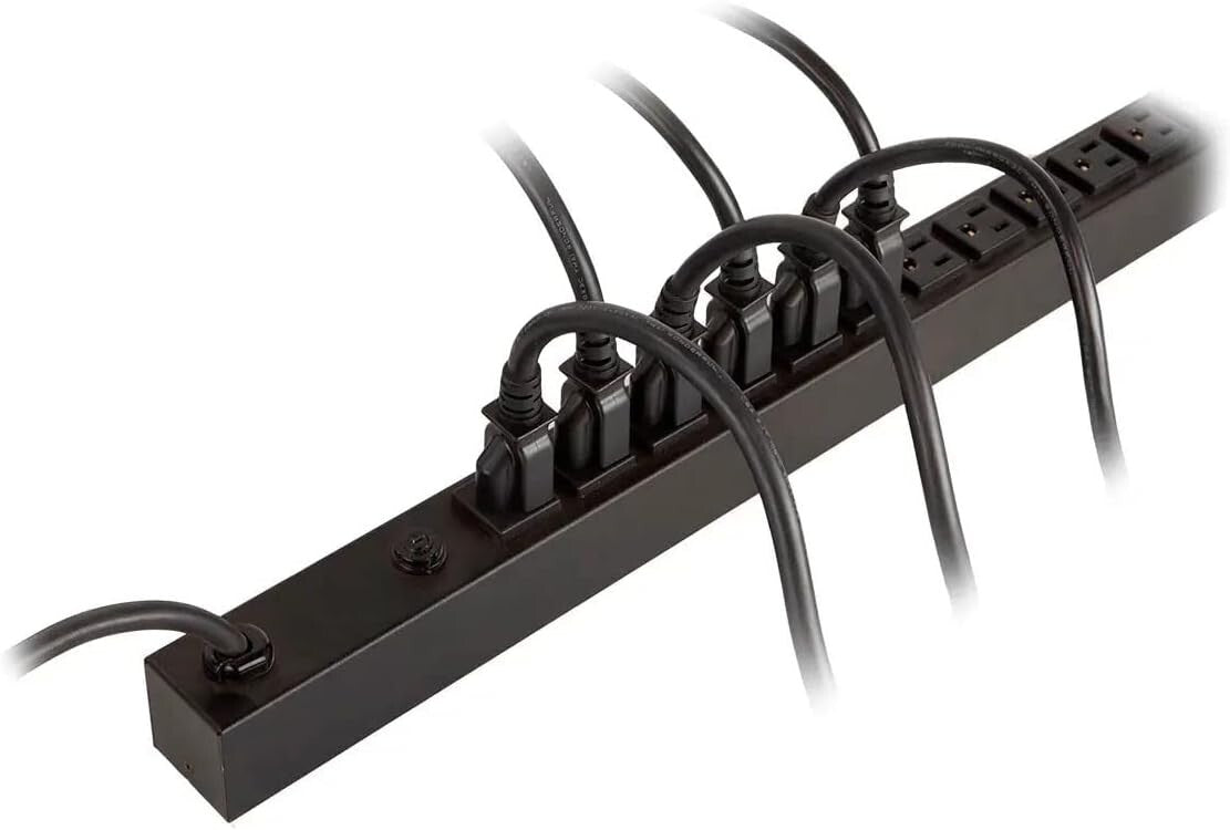NEMA 5-15P Monoprice 3Prong Extension Cord6 FeetBlack 6 Pack to