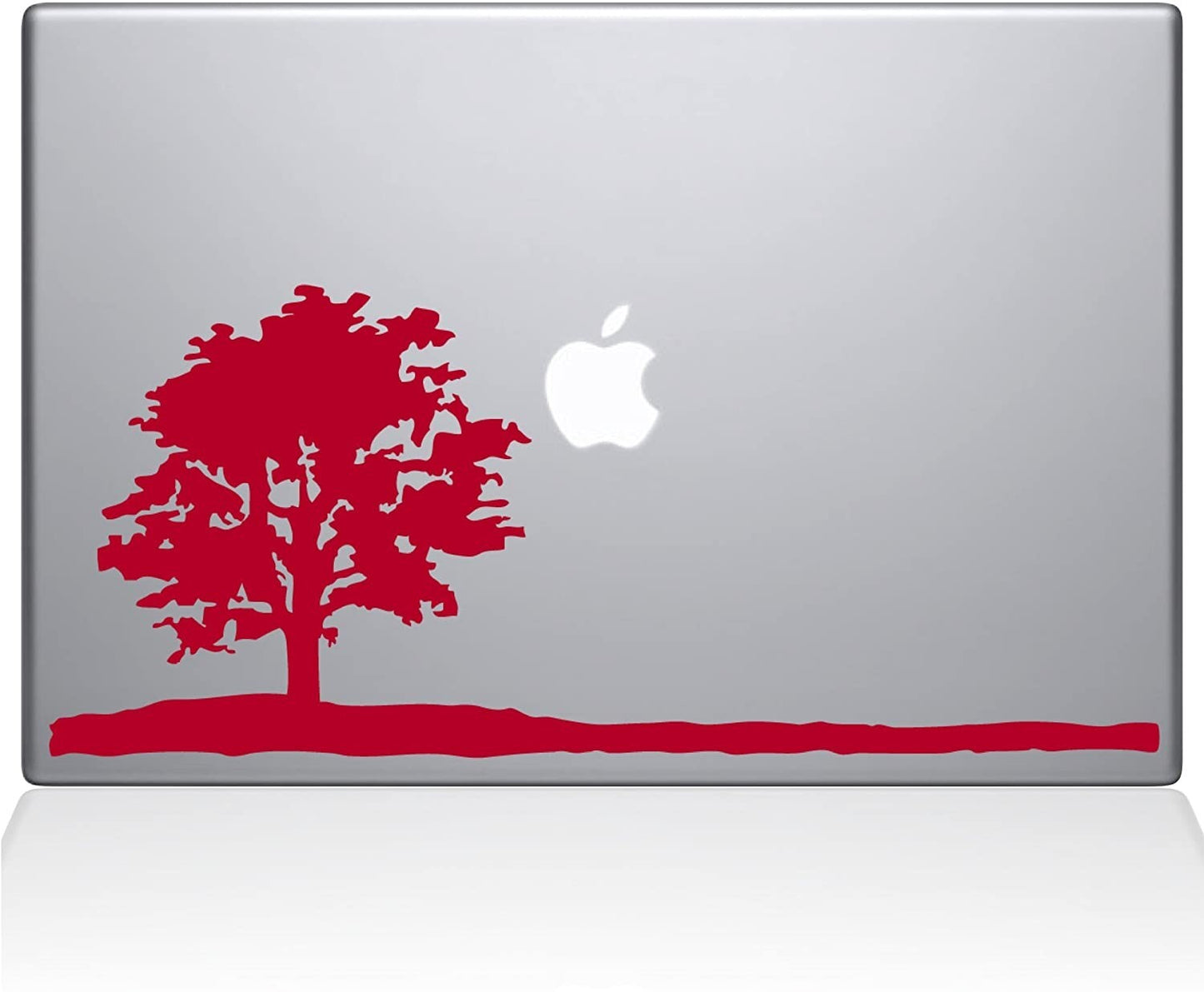 Decal Guru Lone Tree MacBook Decal Vinyl Sticker 11 MacBook Air Red