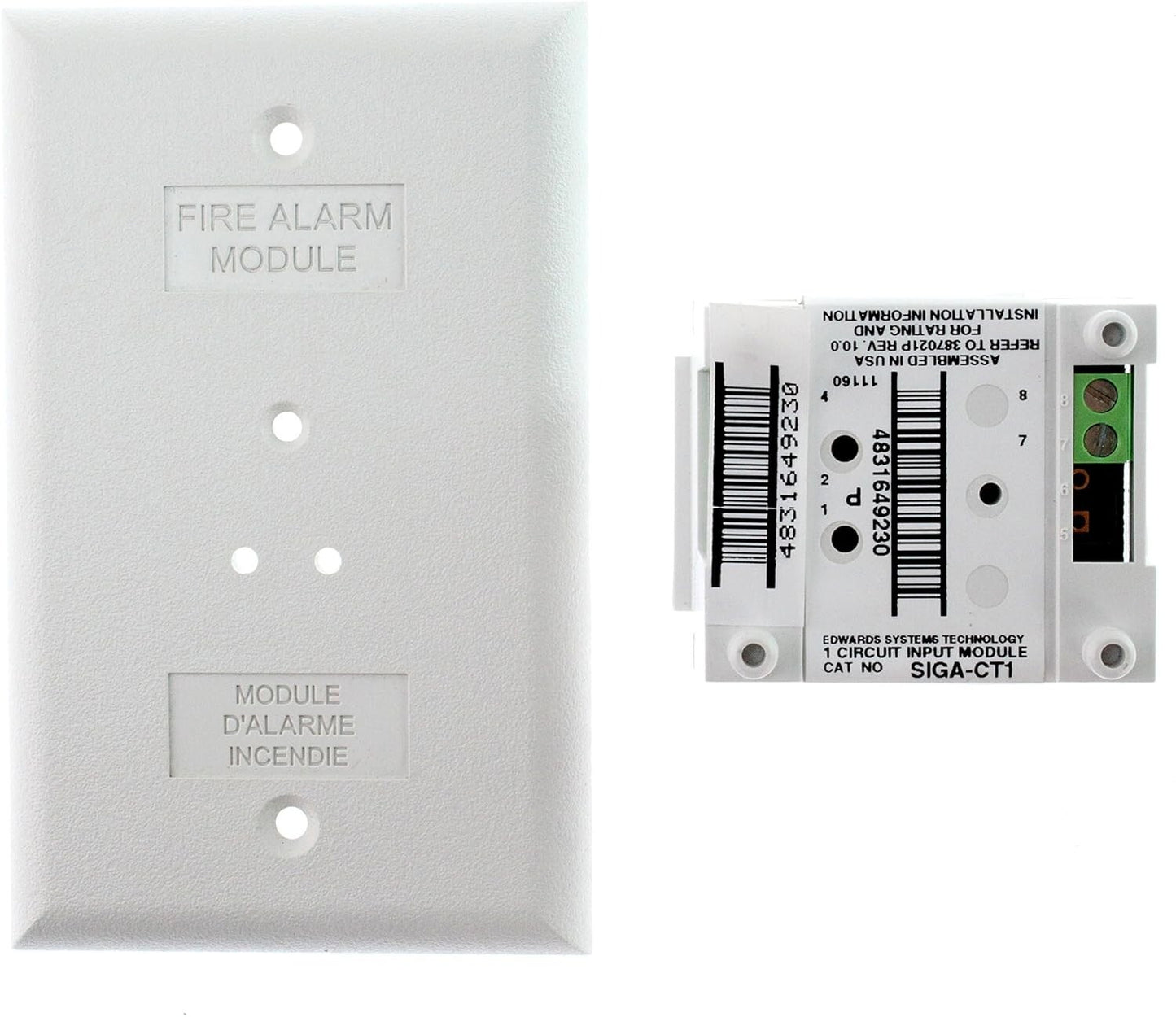 SIGA-CT1 Edwards Single Input Module Fire Alarm System White