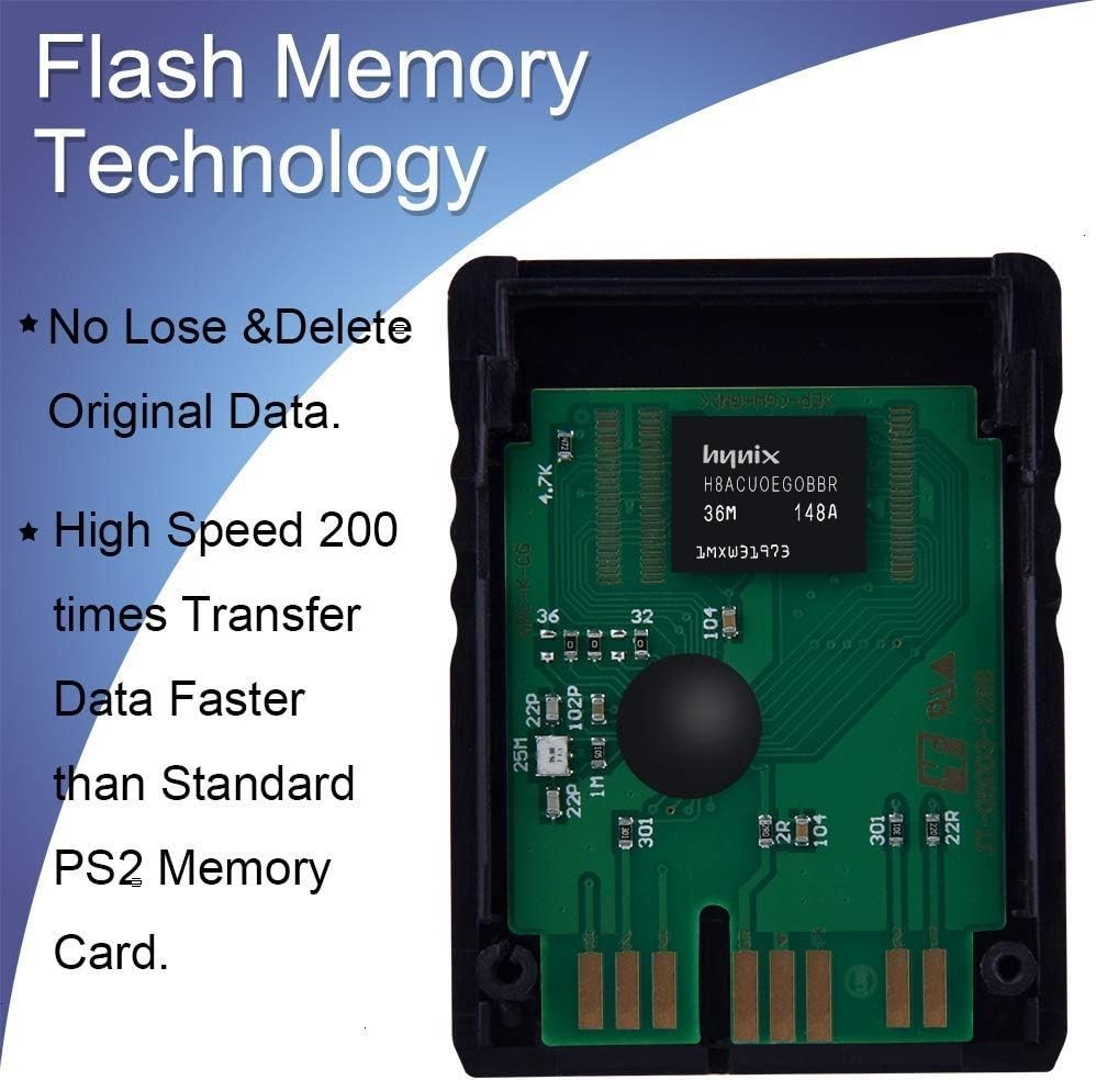 TPFOON 2pcs Pack 128MB High Speed Game Memory Card Comp. w/ Sony Playstation 2