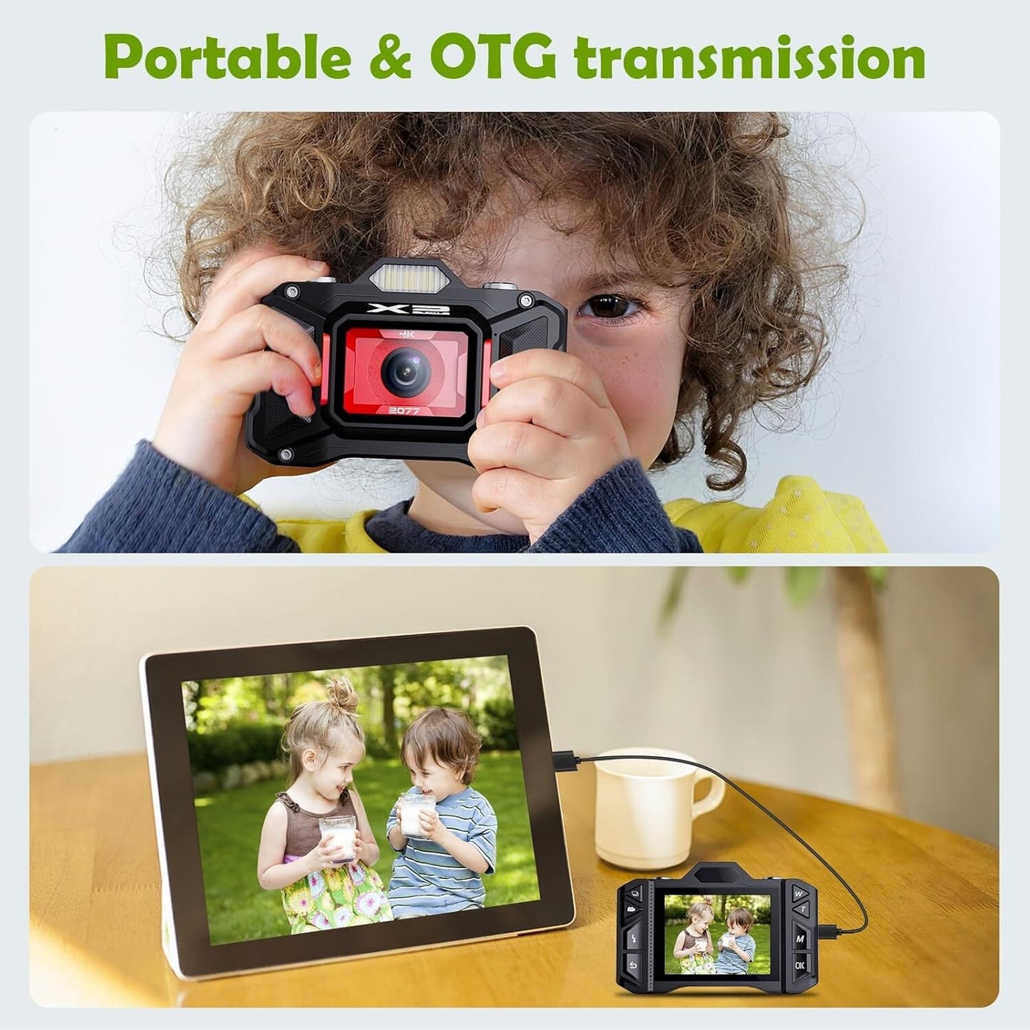 18X 32GB 4K Digital Camera Kids Students Vlogging Camera Zoom 288 Screen SD