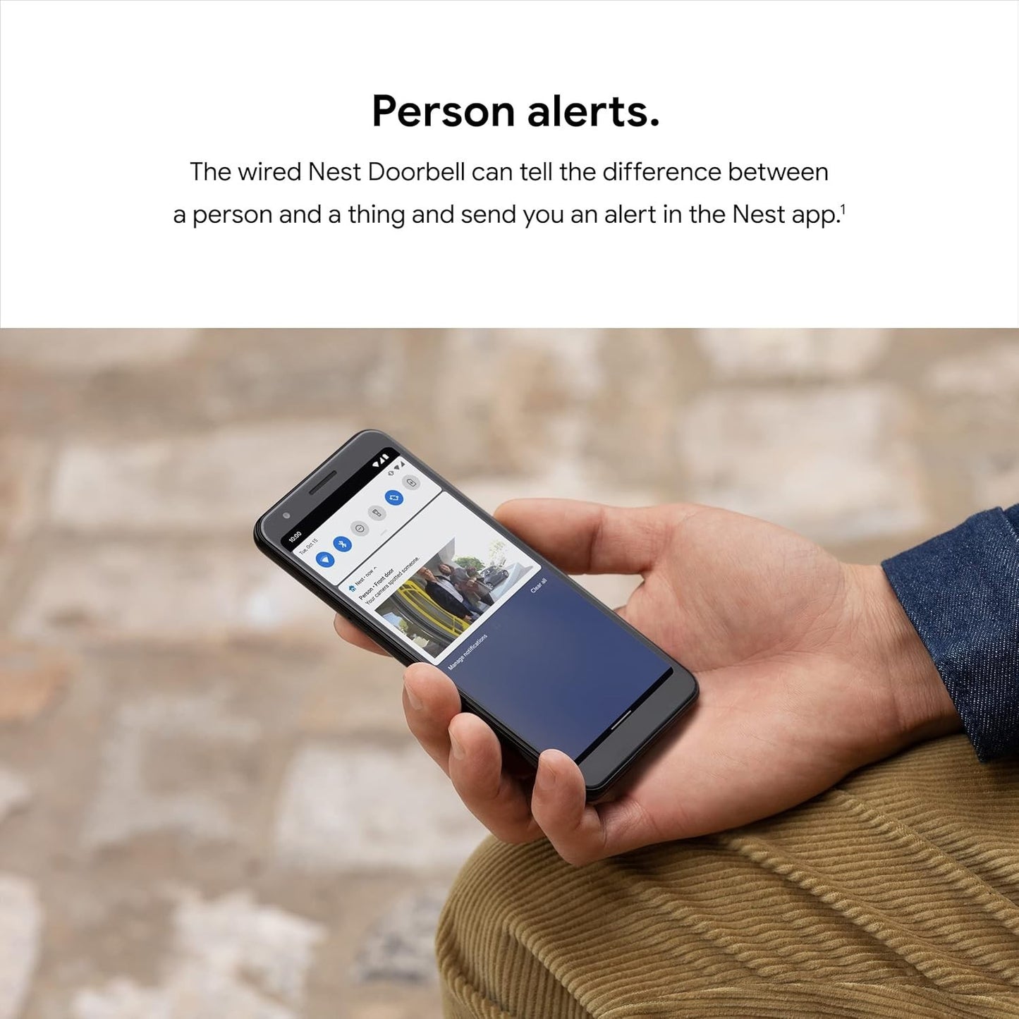 Google Nest Hello Wired Doorbell – Smart HD Cam w/ Night Vision & 2-Way Audio