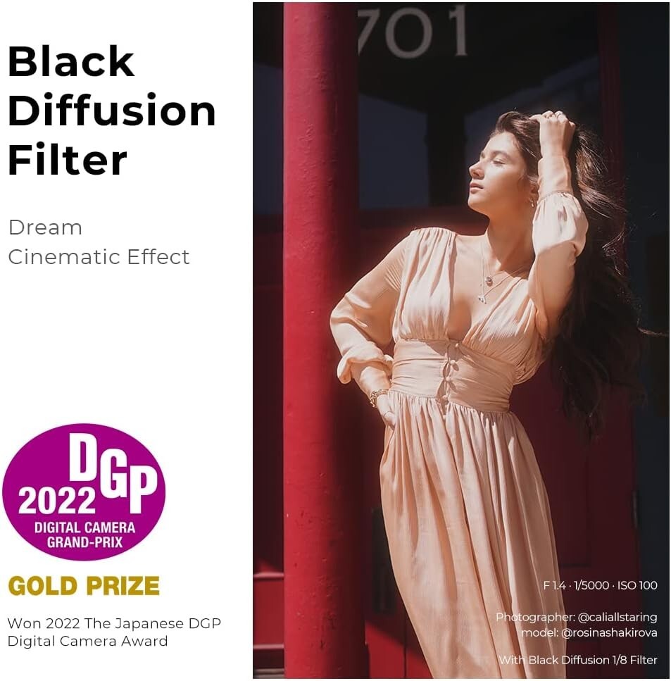 KF Concept 82mm Black Diffusion 18 Filter Mist Cinematic Effect Lens Filter