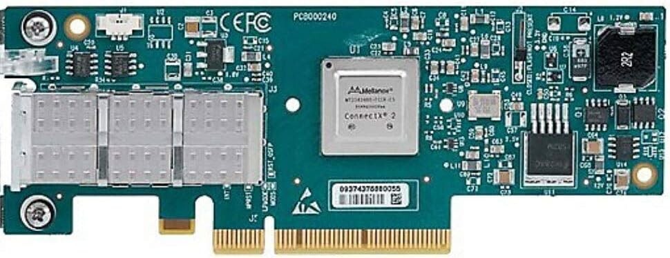 MHQH19B-XTR VPI Lot of 2 Mellanox Single Port 40Gbs ConnectX2 Network Card