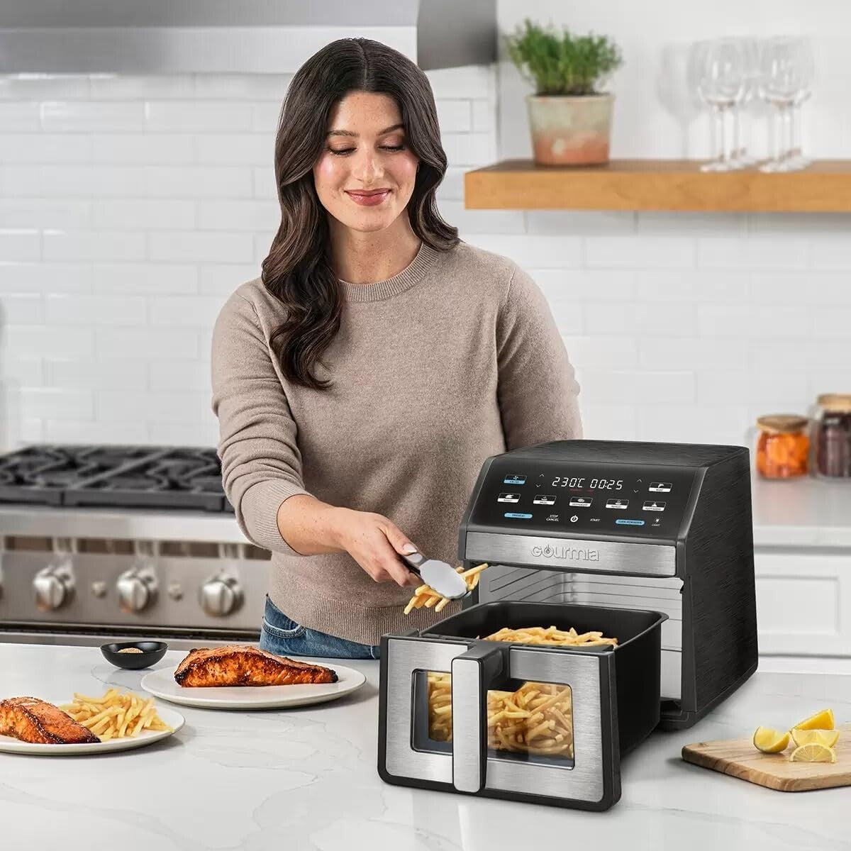 GOURMIA GAF858 Gourmia Digital Air Fryer 75 Liter Window Light Mod