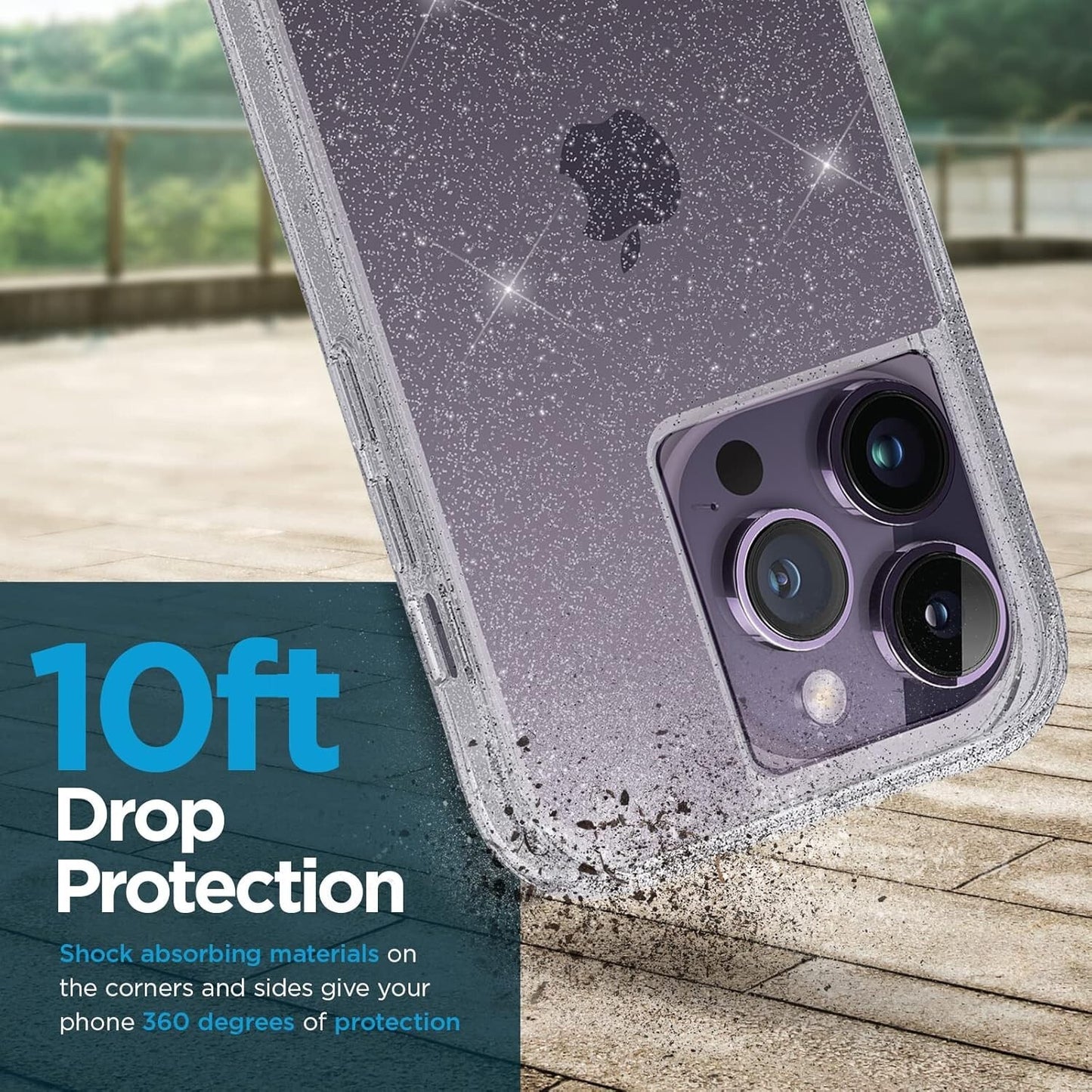 10FT Mate iPhone 14 Pro Drop Protection AntiScratch Sheer Crystal