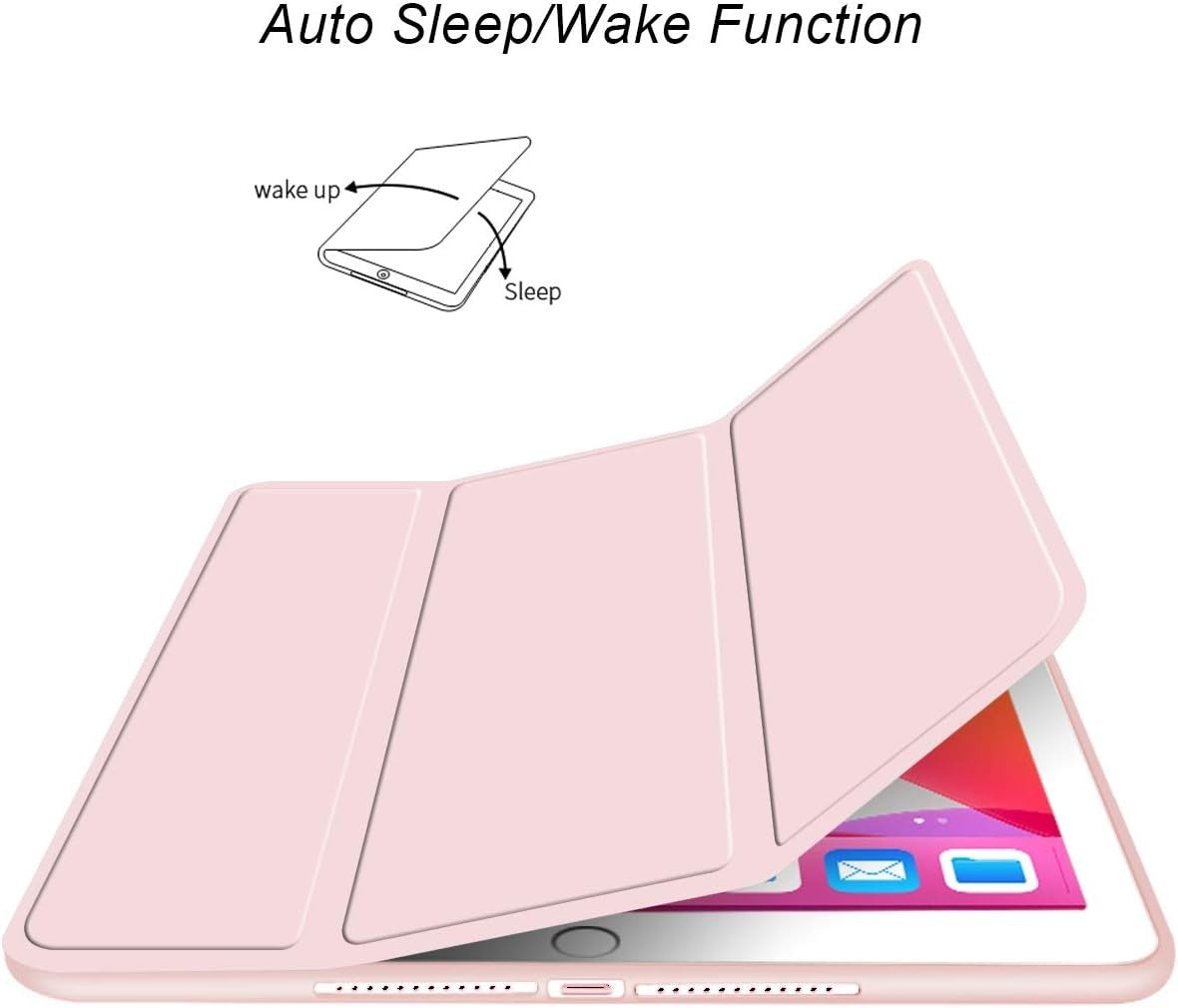 Aoub Case for iPad Mini 1/2/3, Ultra Slim Lightweight Trifold Stand Smart Auto S