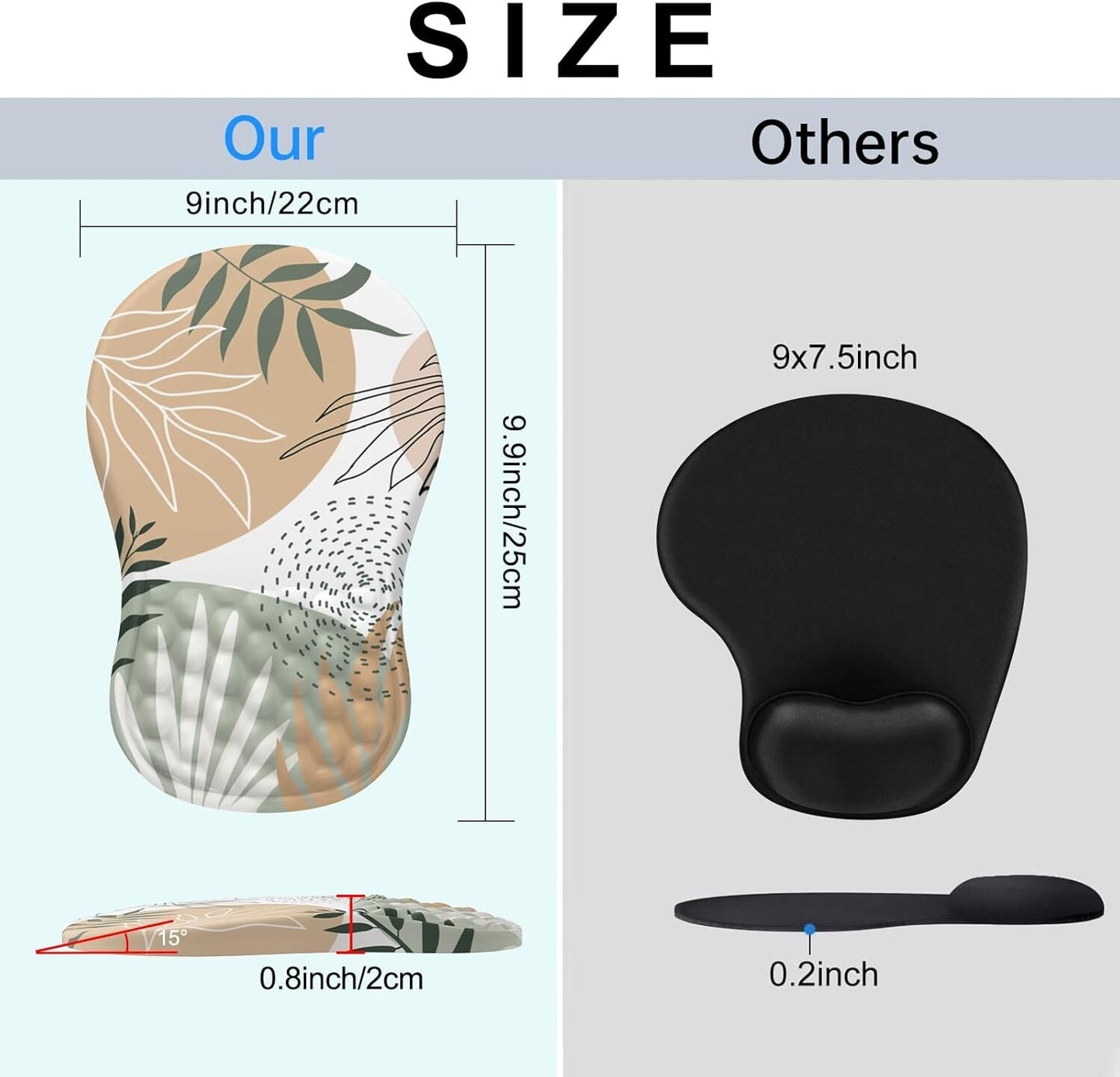 Mouse Pad Wrist Support Massage Design Wrist Rest Pain Relief Mousepad