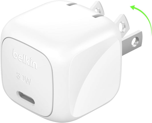 30W USB-C Belkin BoostCharge Compact Wall Charger Power Delivery Fast Charging