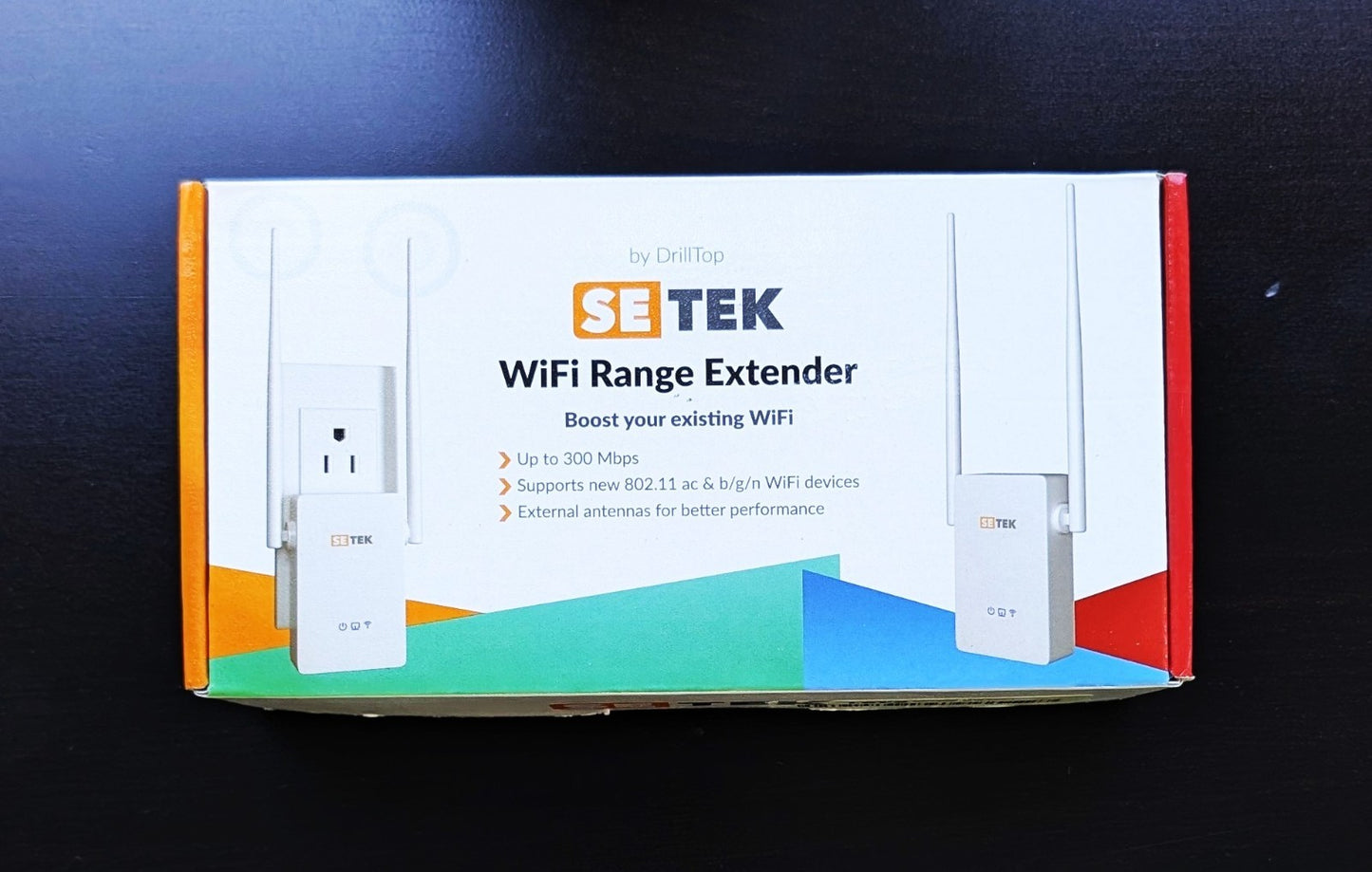 DrillTop WiFi Extender – 2000 Sq Ft Coverage, 14 Devices, LAN, 2 Antennas
