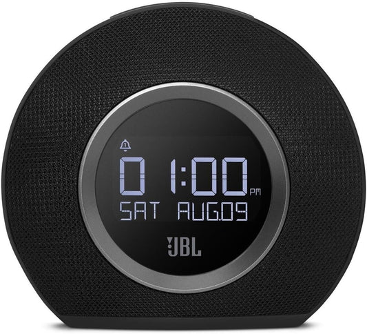 JBL USB Horizon Bluetooth Clock Radio Charging Ambient Light Black