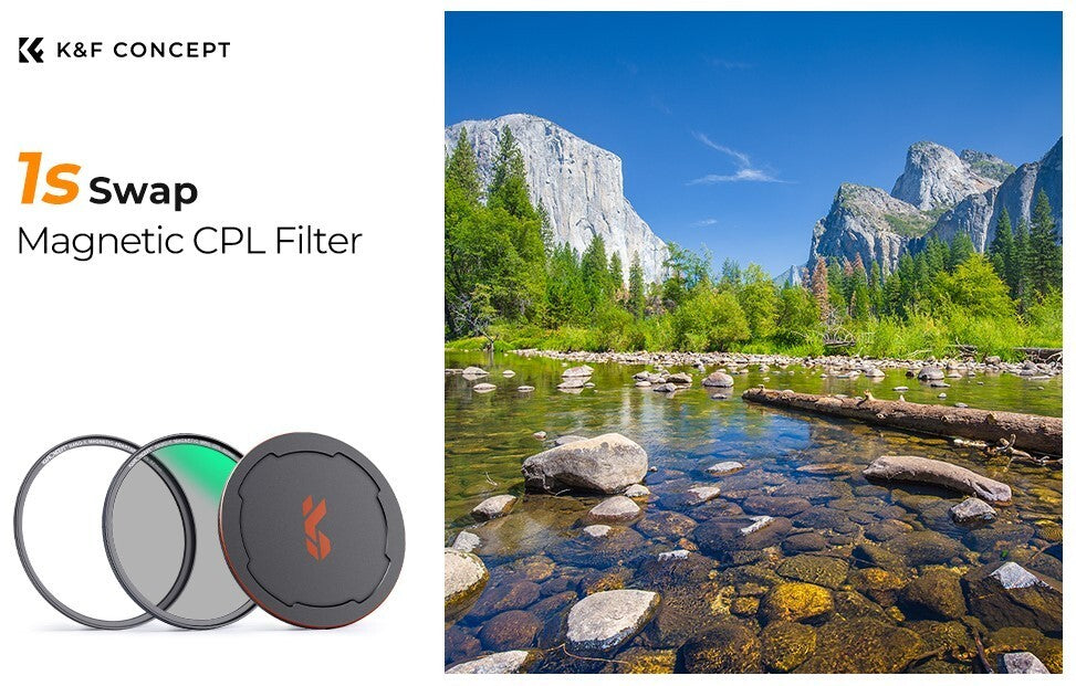 KF Concept Magnetic 82mm Circular Polarizers Filter Kit FilterRingCap