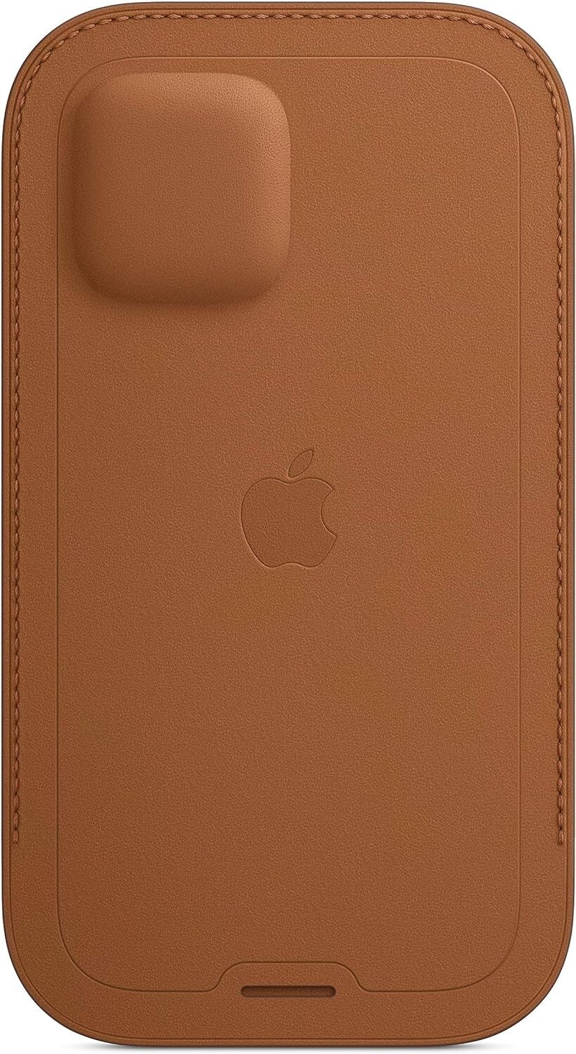 MHYC3ZM Apple Leather Sleeve MagSafe iPhone 12 12 Pro Saddle Brown A