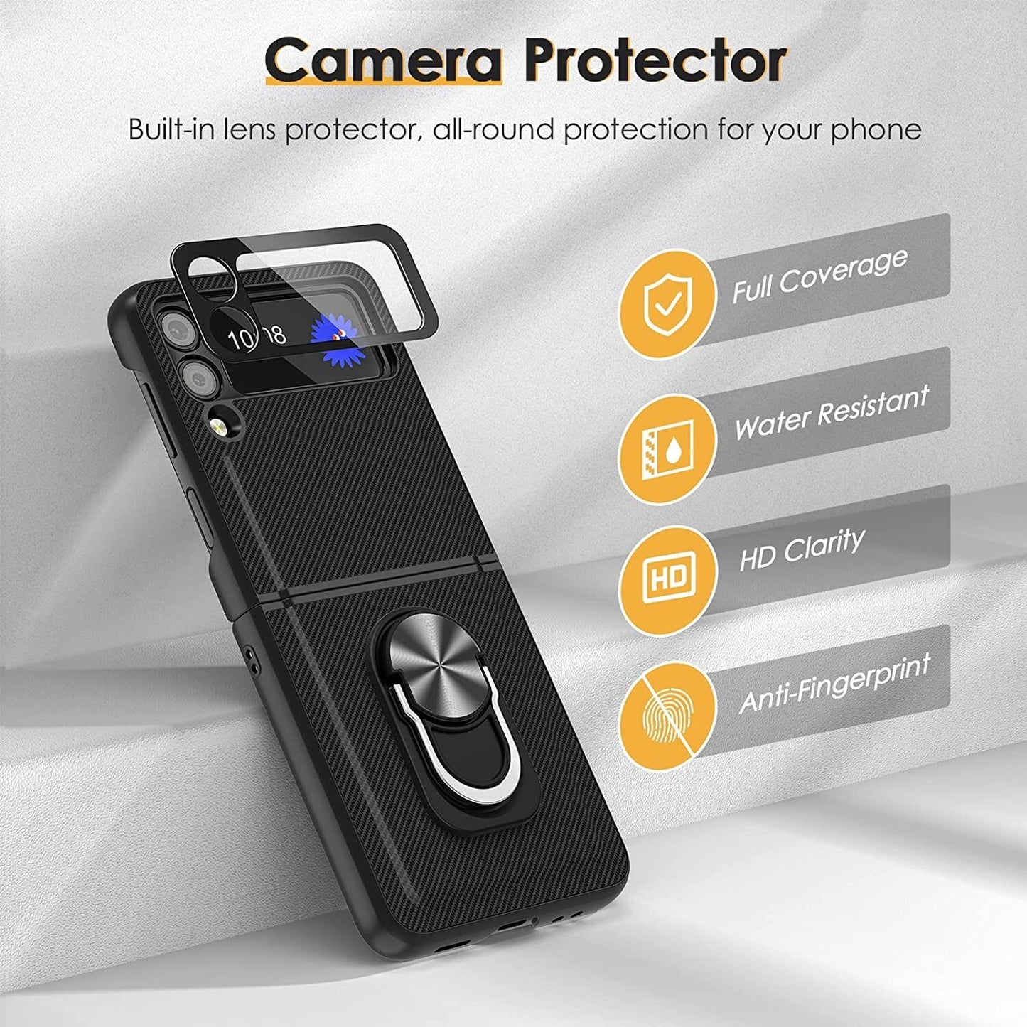 Fewdew Kickstand Galaxy Z Flip 4Z Flip 4 w Hinge Protection