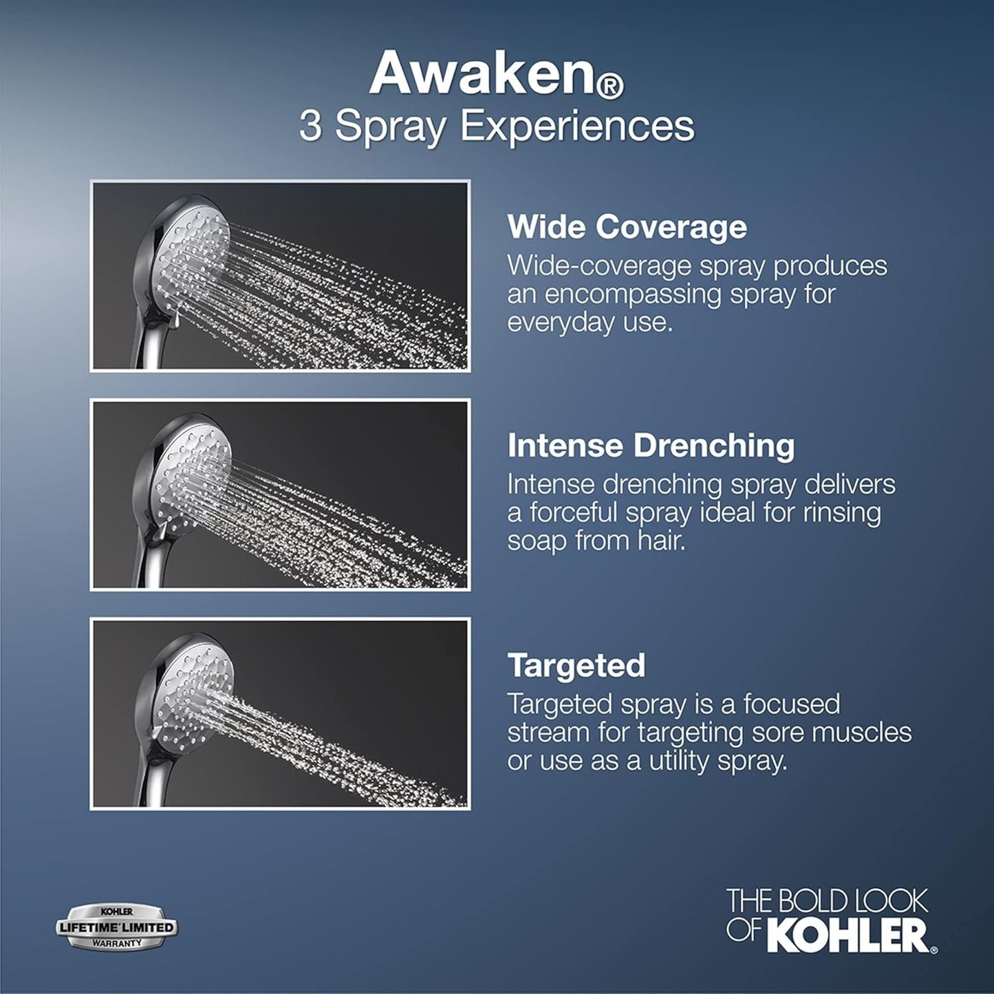KOHLER G90 Awaken 20 Gpm Multifunction Showerhead
