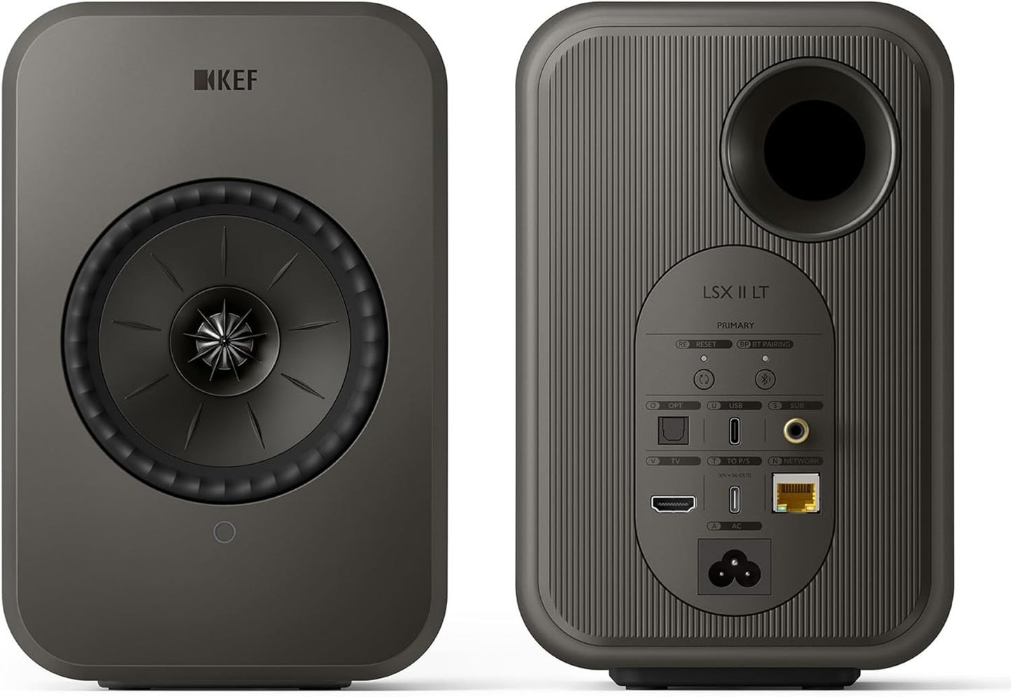 KEF LSX II LT Wireless HiFi Speakers Pair Graphite Grey