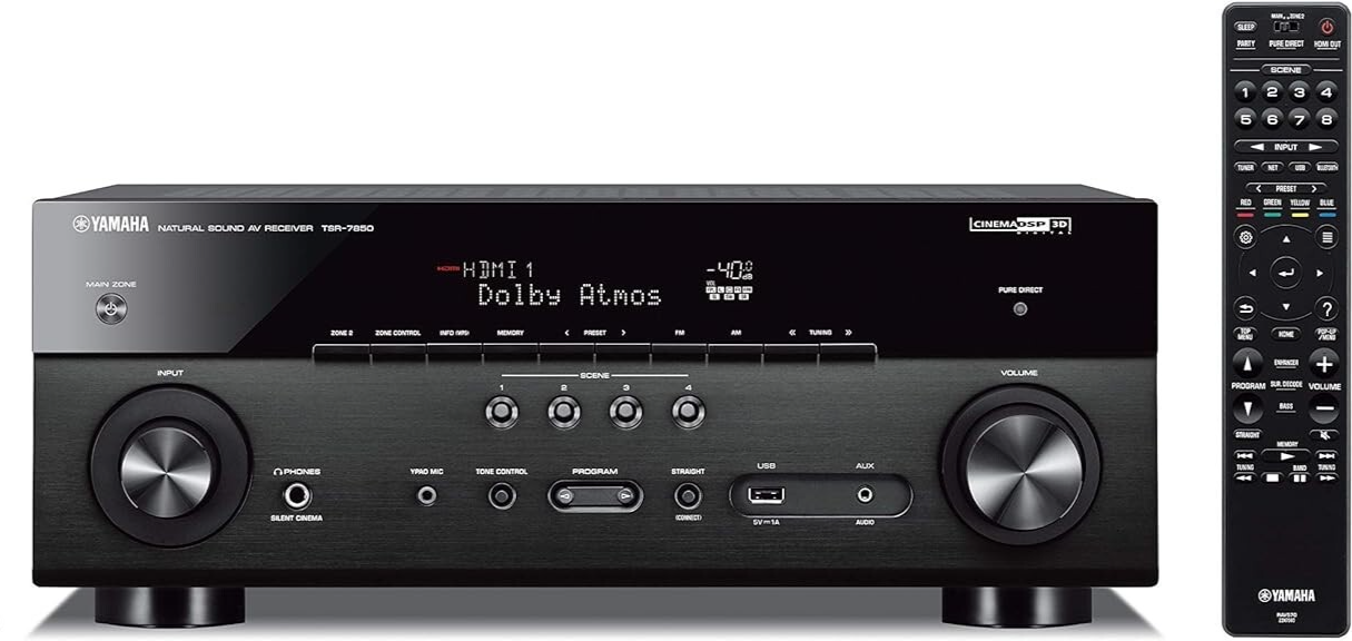 YAMAHA TSR-7850 7 Dolby Atmos WiFi BT 4K Receiver Black
