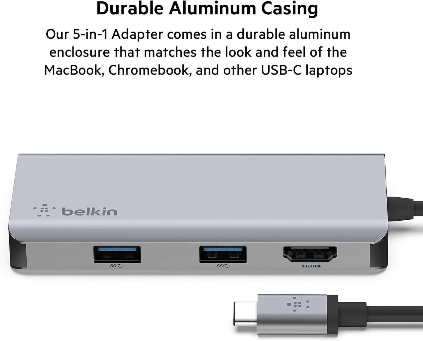 USB-C HDMI Belkin Hub 5in1 MultiPort Docking Station MacBook Windows 4K