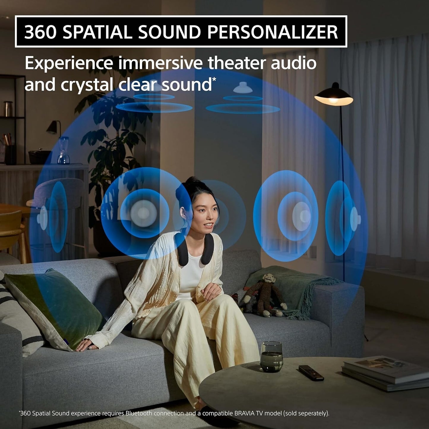 Sony BRAVIA Theater U HT-AN7 Wireless Neckband TV Speaker Bluetooth 12H Battery