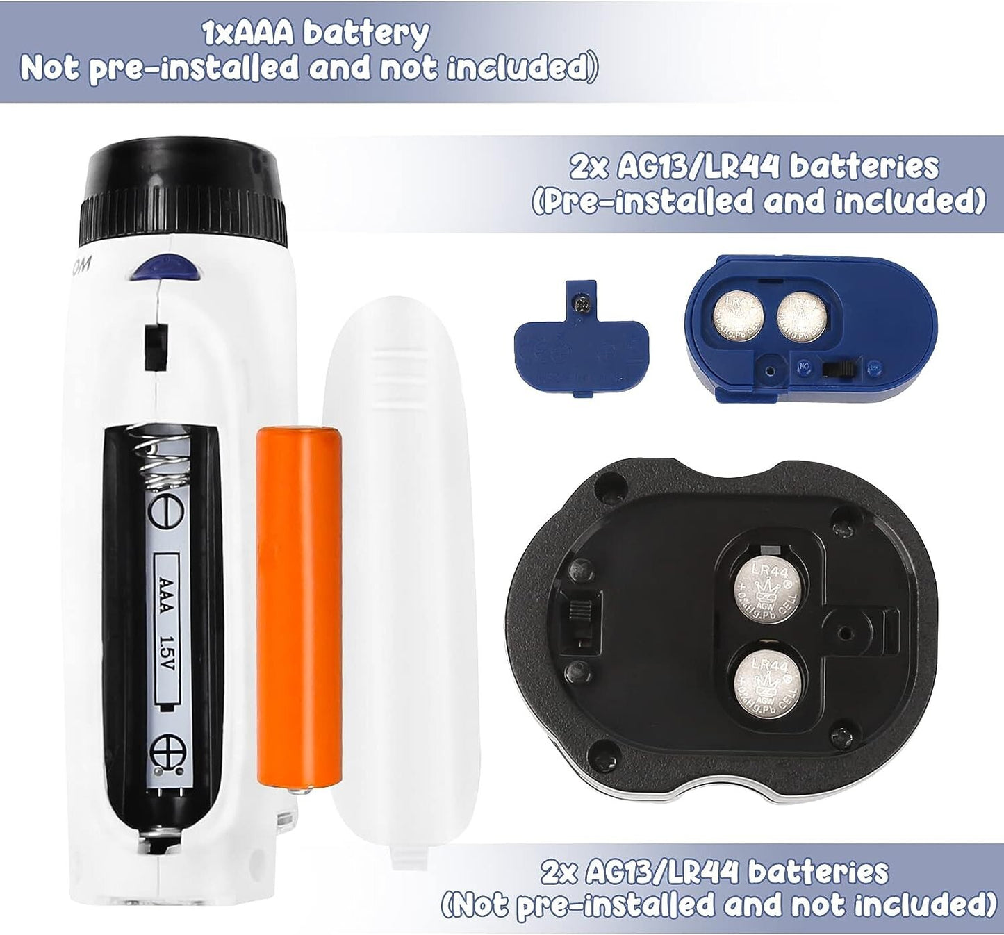 LED Dreamon Pocket Microscope w Lighted 60x120x Kids Portable Microscope