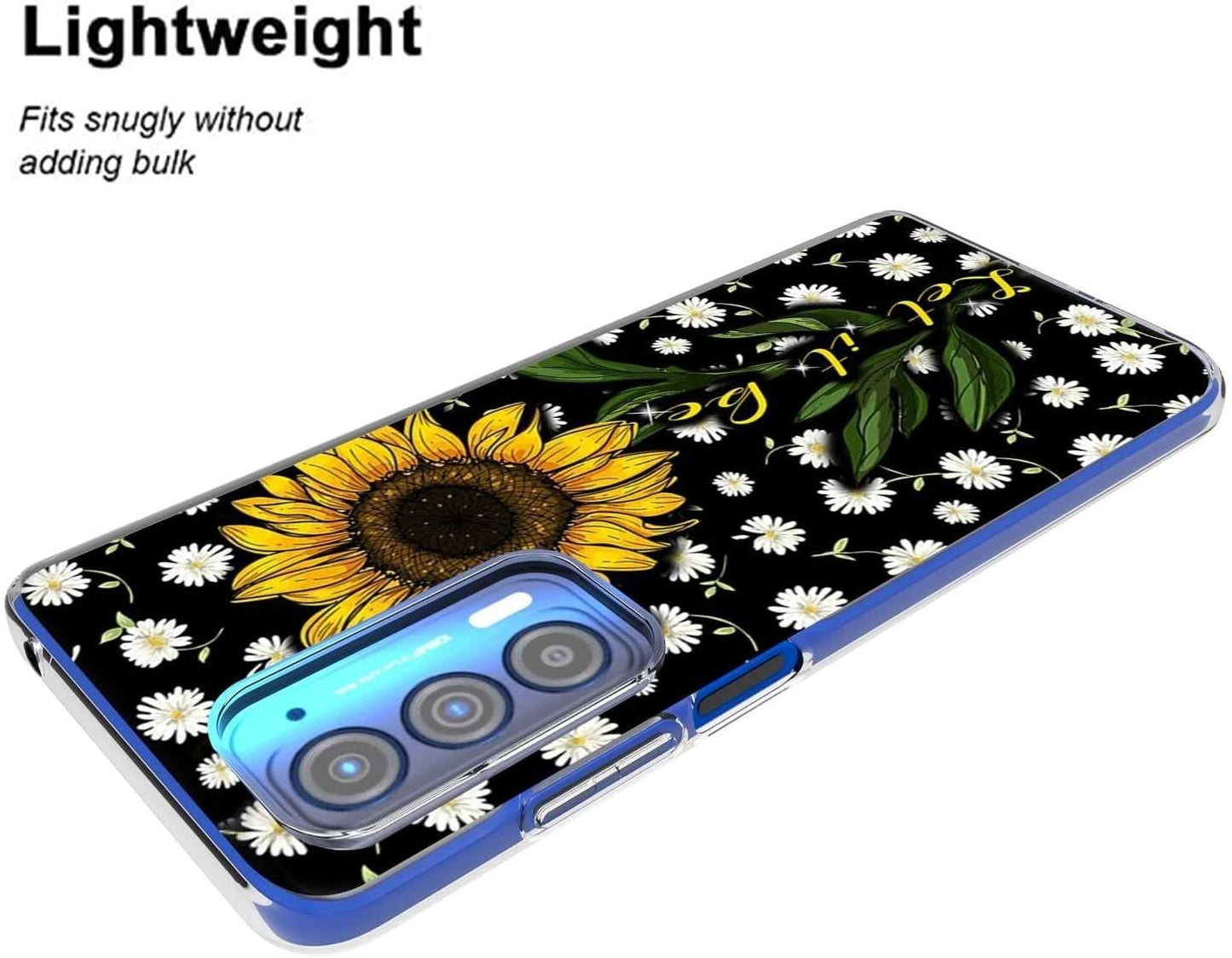 2021 Compatible w Moto Moto Edge Edge 5G UW Sunflower White Daisy Let it B