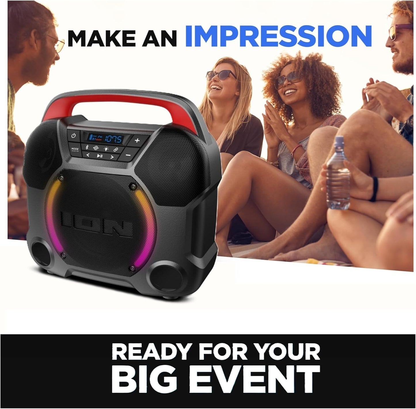ION Audio Pathfinder Go All Weather Portable Bluetooth Speaker Water Resistant