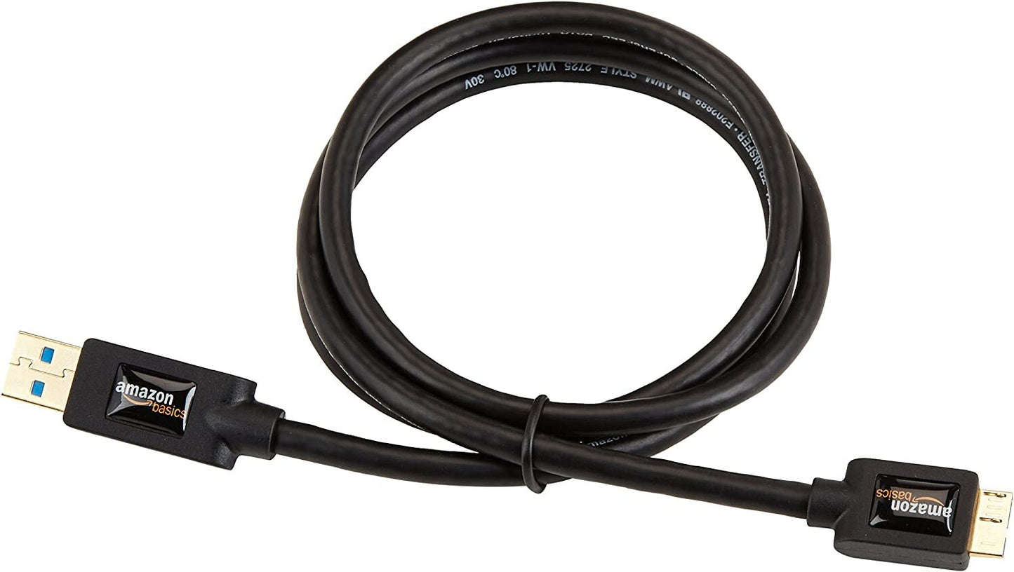 USB AmazonBasics 30 Charger Cable AMale to MicroB 3feet 09 meter
