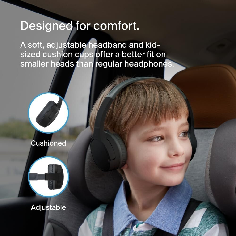 Belkin SoundForm Mini Wireless BT Headphones Kids Black