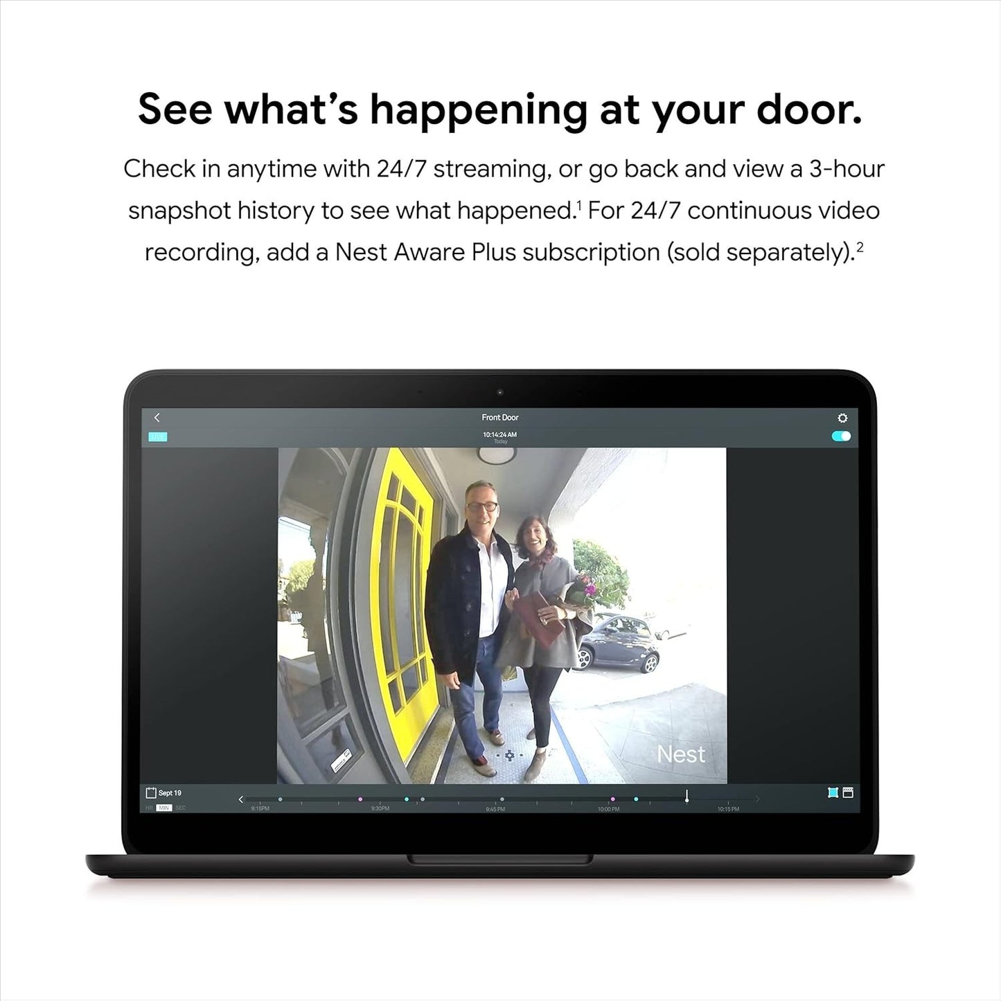 Google Nest Hello Wired Doorbell – Smart HD Cam w/ Night Vision & 2-Way Audio