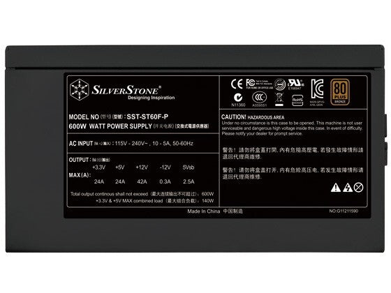 ST60F-P 600W SilverStone Strider Plus 80 Plus Bronze Modular Power Supply