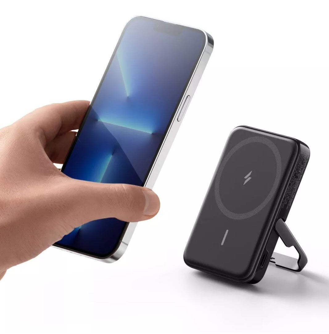 Anker Charger MagGo 5000mAh Magnetic Wireless Power Bank for iPhone w/ Kickstand