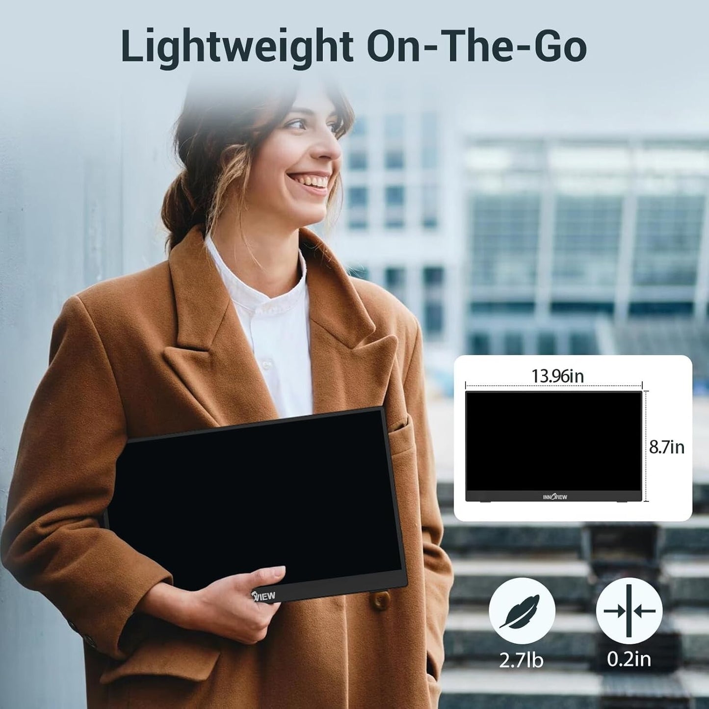 FHD 1080P Innoview Portable Monitor 156 Inch C Second External Monitor