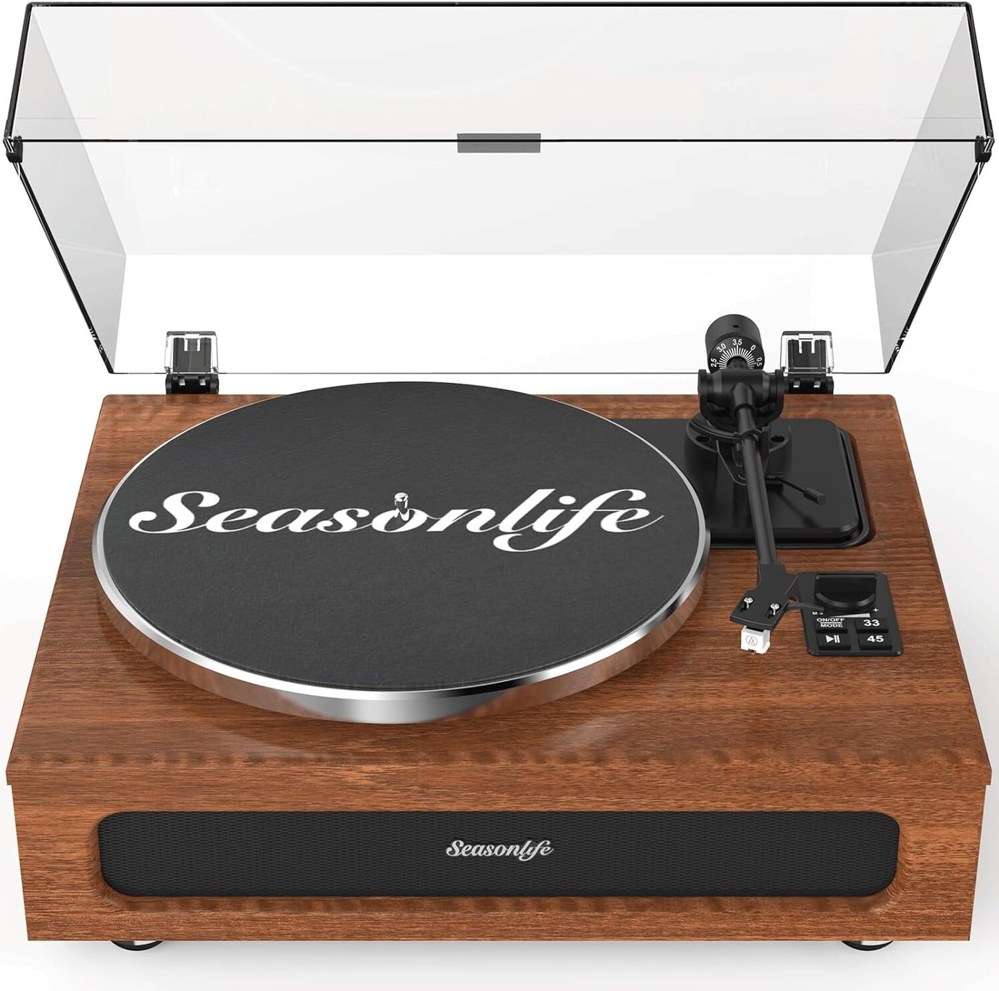 All-in-One Hi-Fi Record Player Turntable w/ 4 Speakers Bluetooth Phono Preamp