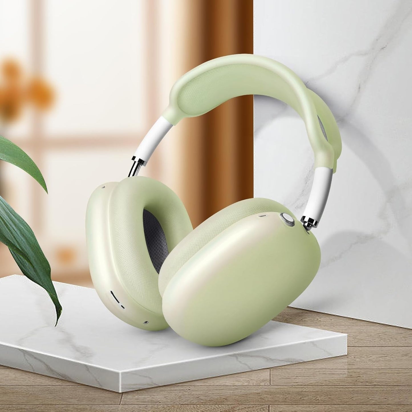 AirPods Max Case Cover Set – Silicone Ear Cup & Headband Protectors, Jelly Green