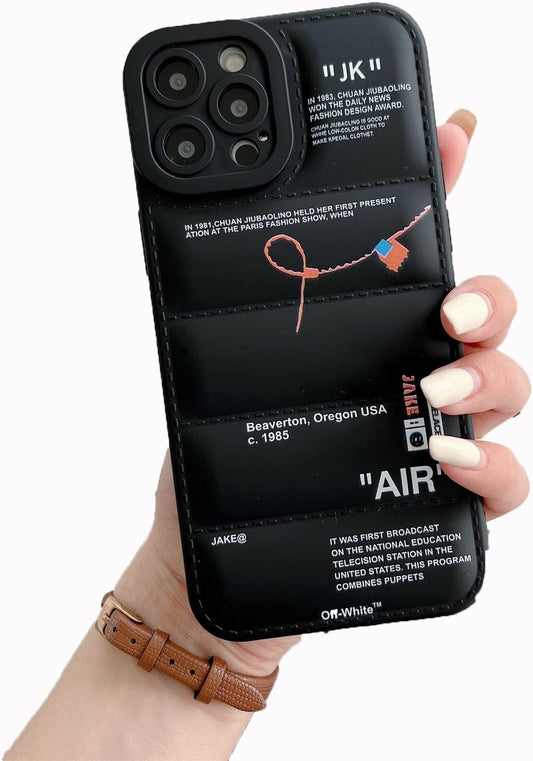 ZEDAIZAI Ins Hot Off Cool Puffer Compatible iPhone 13 Pro Max Street
