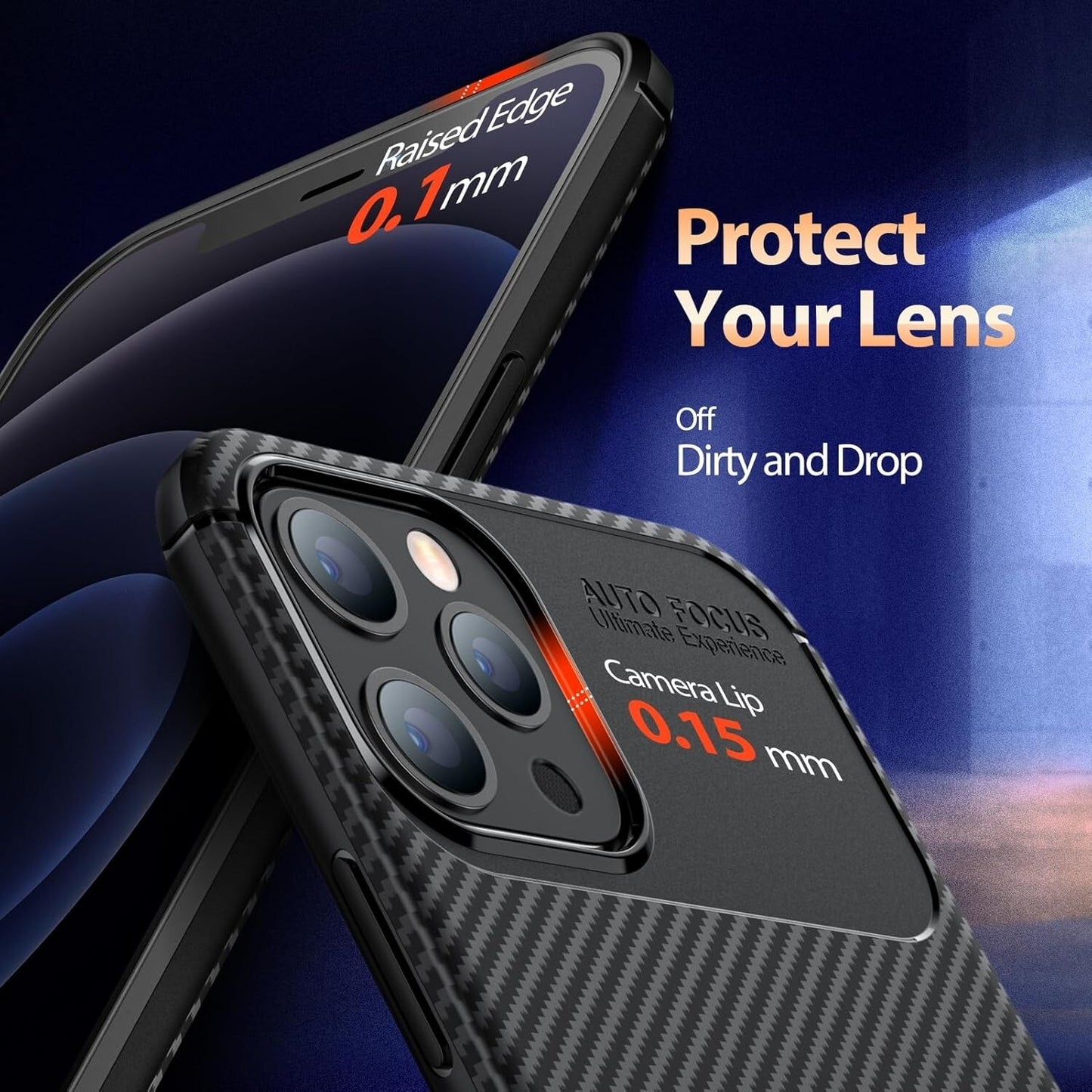 ORIbox iPhone 12 Pro Max Black Durable Lightweight Shockproof Cover