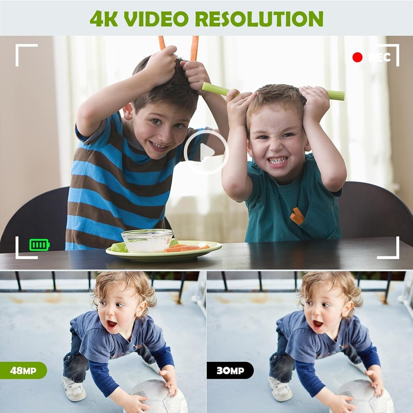 18X 32GB 4K Digital Camera Kids Students Vlogging Camera Zoom 288 Screen SD